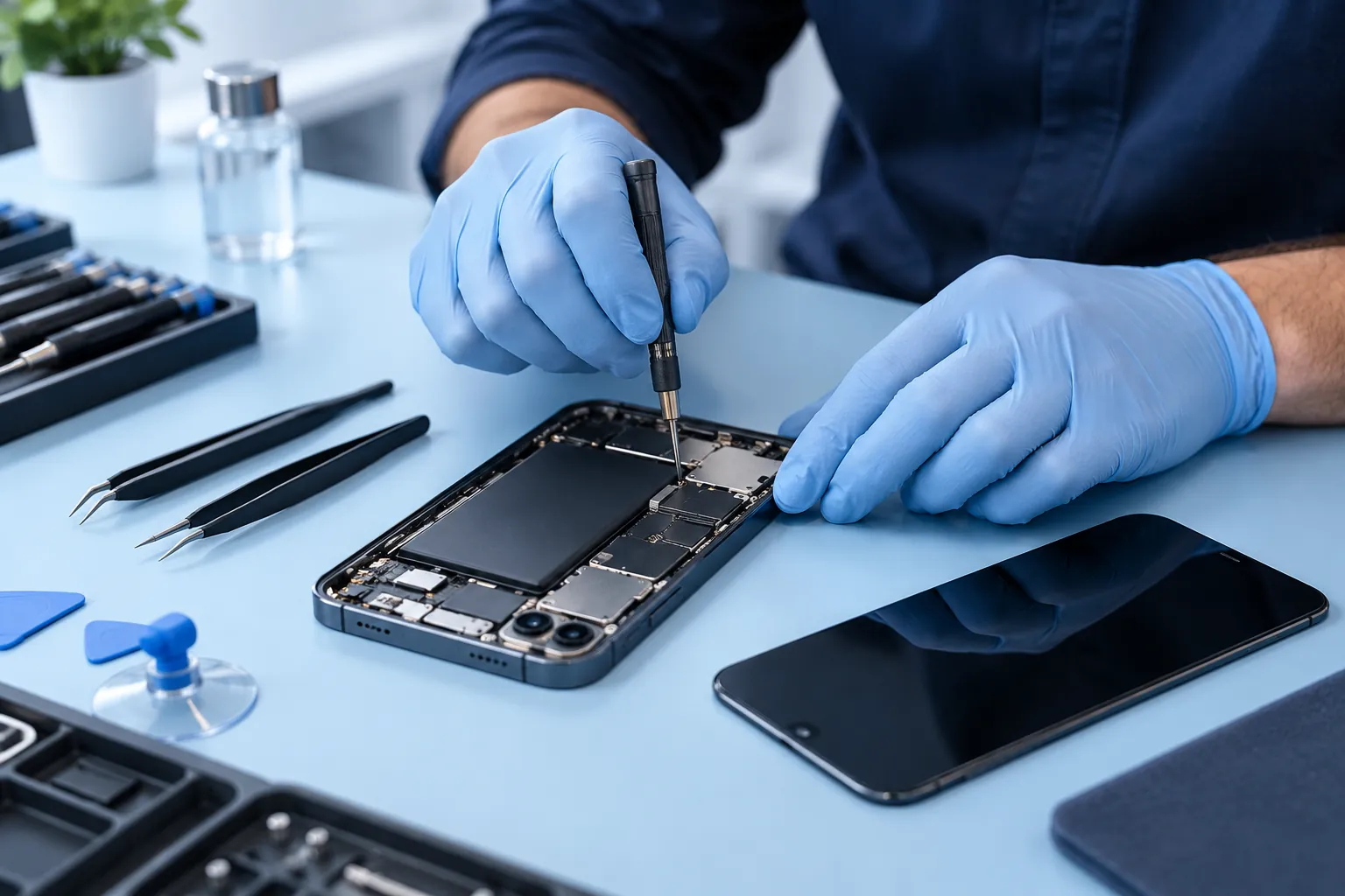 Illustratieve foto van telefoonreparatie bij A Plus Repair in Amsterdam